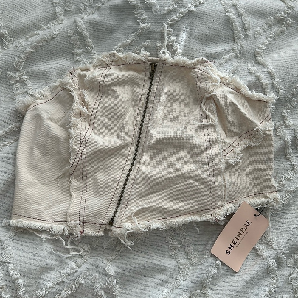 Jean Crop Zip Top